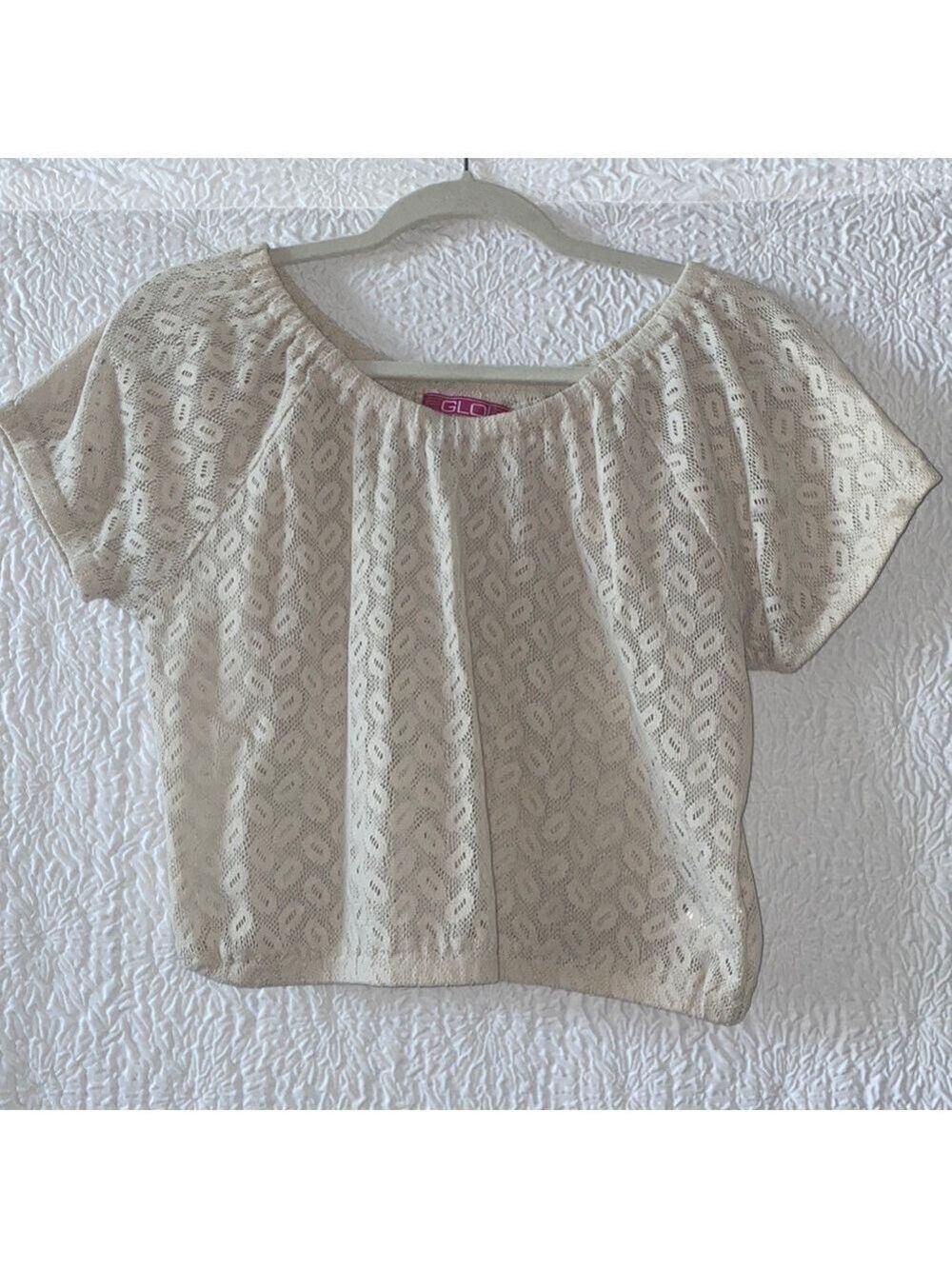 GLO Jeans Crochet Lace Short Sleeves Top